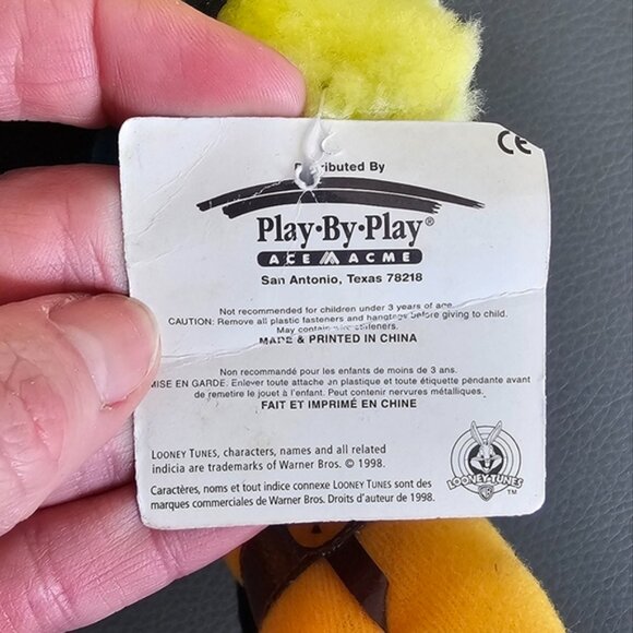 Looney Tunes Tweety Plush Toy 1998 Vintage NWT - Picture 6 of 7